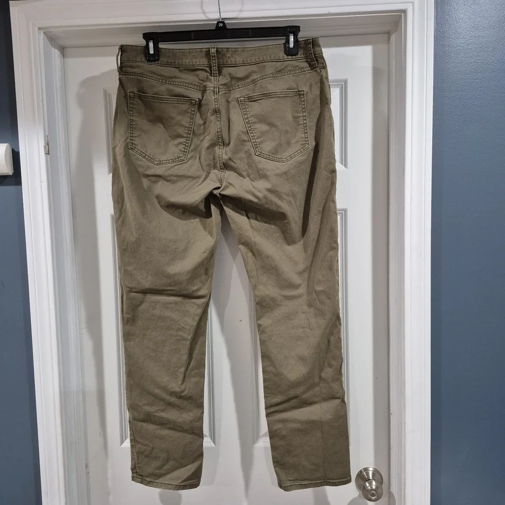 Flint & Tinder Pants Mens 36x32 Green Slim Fit 365 Five Pocket Stretch Huckberry